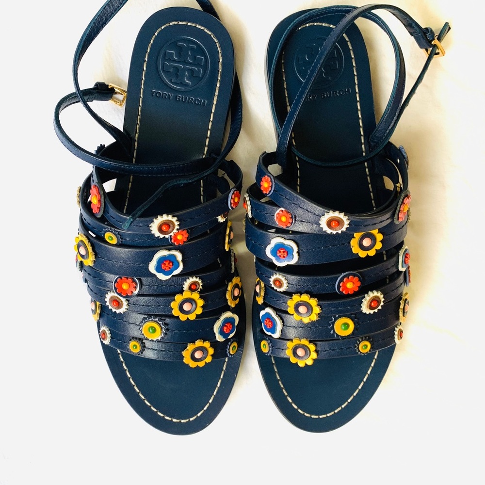 Tory Burch •  Marguerite Floral Strappy Sandals